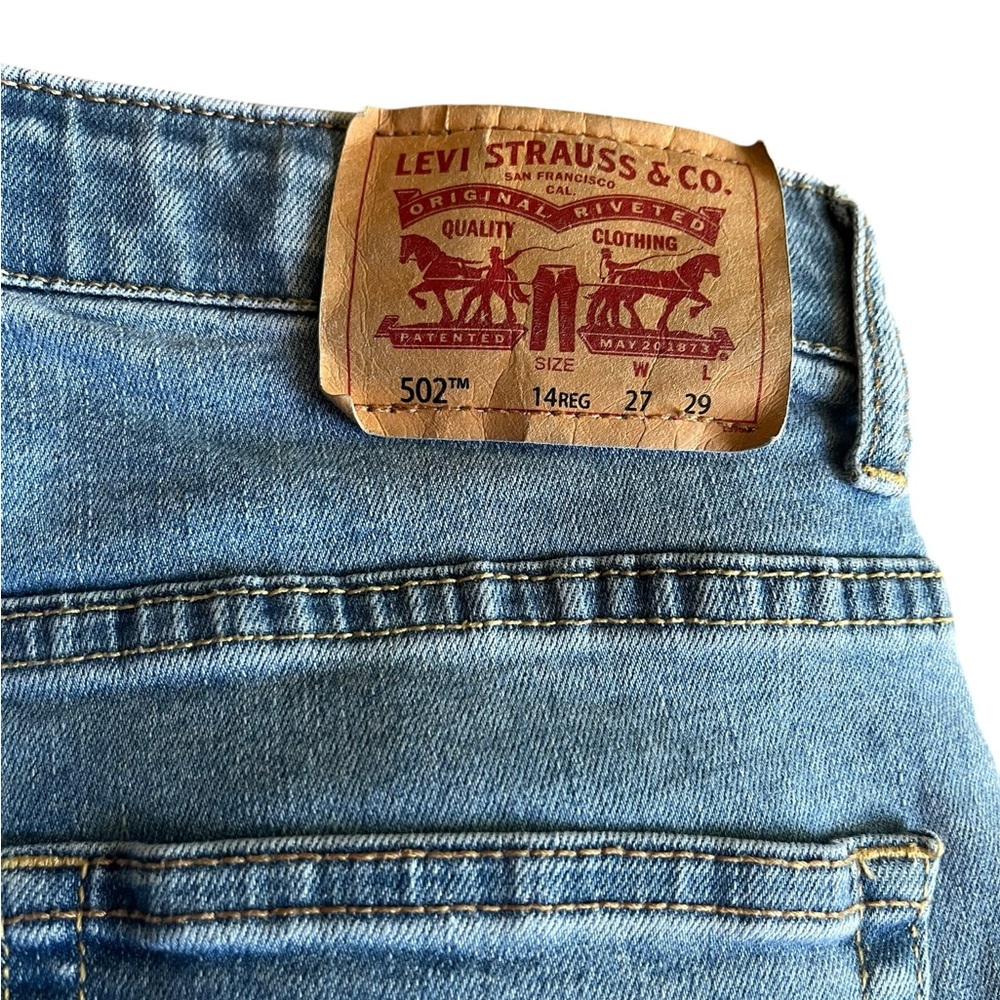 Levi's 502 women’s size 14 regular Light Blue Straight Jeans - Picture 2 of 6